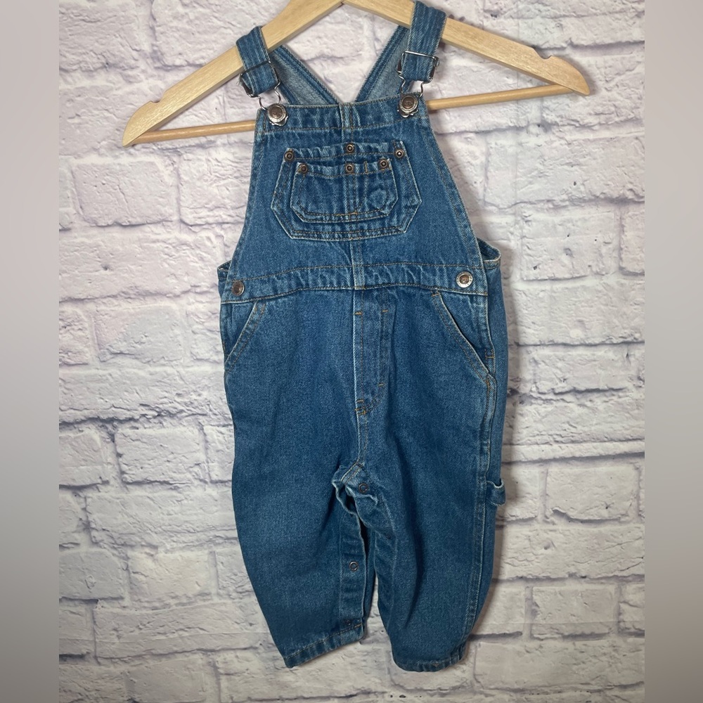 Vintage Route 66‎ Denim Toddler Overalls size 24 Month